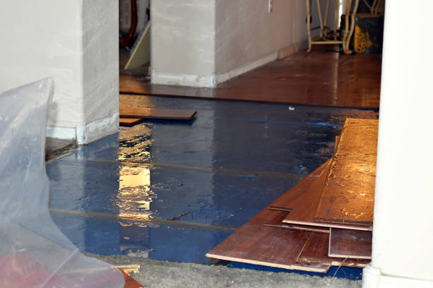 Professional Water Damage Restoration technician working in Burnham, ME